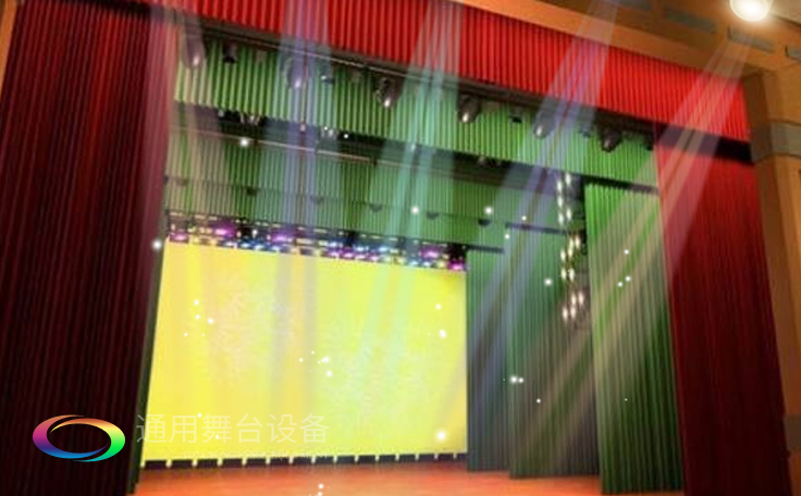 淮安市淮陰開明實驗學校報告廳 機械舞臺吊桿、剛性防火幕項目竣工