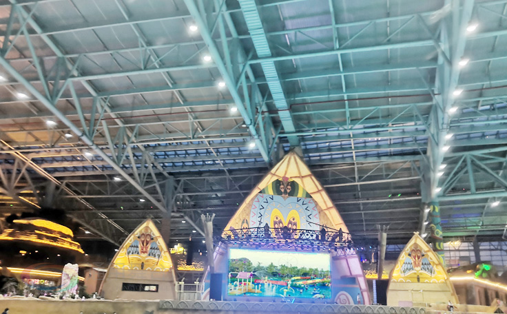 通用舞臺廣州某水世界項目，涉及舞臺燈光、音響及吊桿系統全面竣工，打造沉浸式演藝新標桿